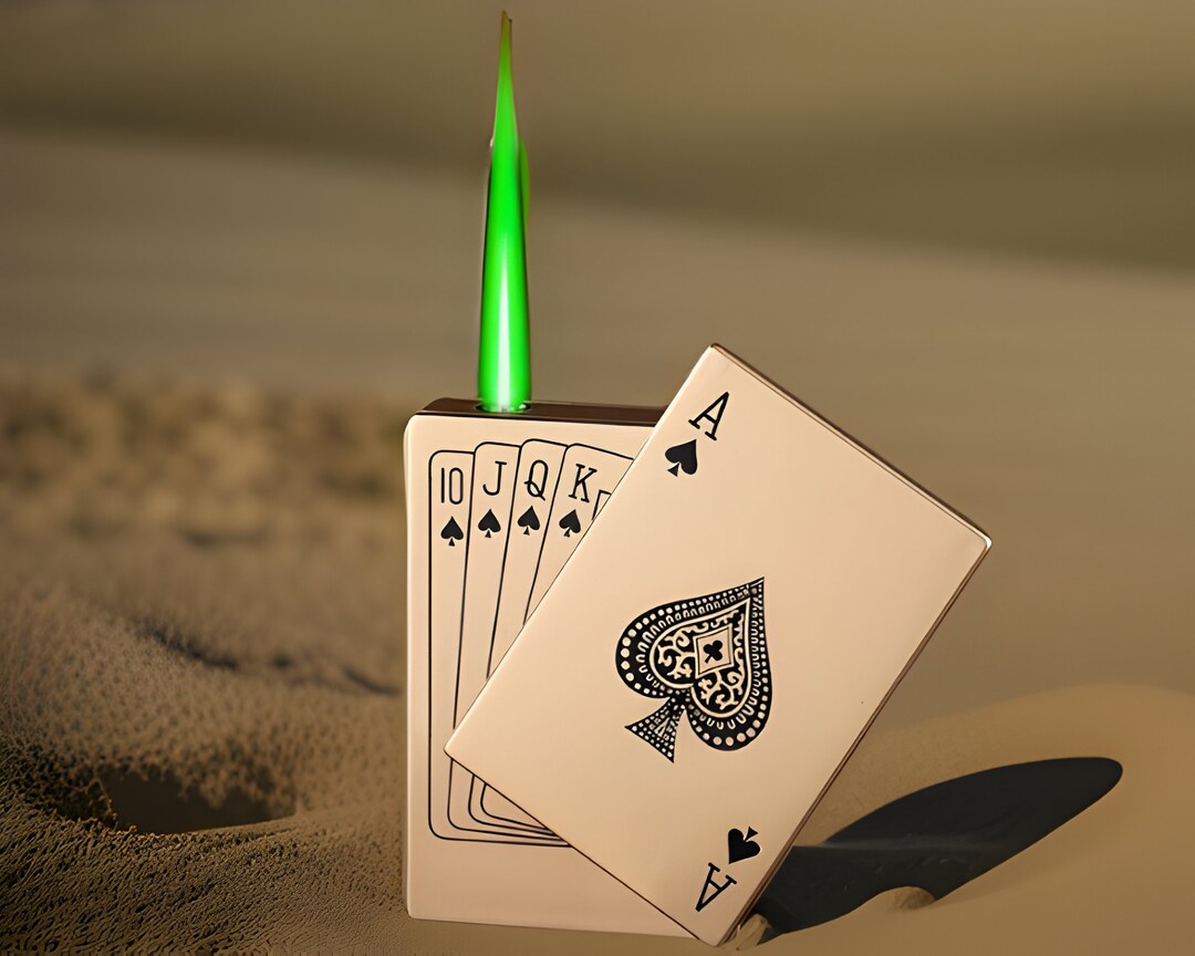 Creative Playing Cards Lighter Ace of Spades Lighter Butane Windproof