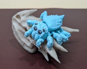 3D Printed Articulated Jumping Spider: Fidget Desk Toy