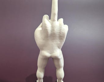 Middle Finger Man (2 Sizes), Many color options, 3D Printed, funny, gag gift