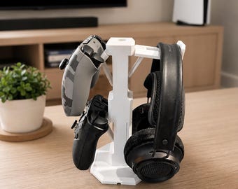 Multiple Controller And Headset Stand, Many color options, 3d printed, functional, decorative, modern, gift