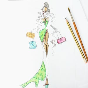 Custom Editorial style illustration / fashion illustration/photo reference portrait/custom portrait/personalised gifts/gifts for her/