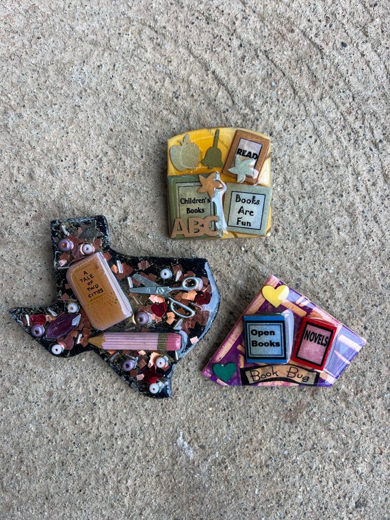 Lot of “Book Pins By Lucinda” and Texas State Pin… - image 1