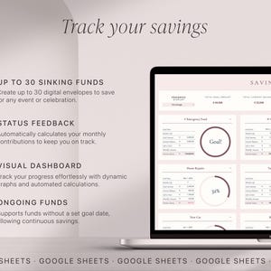 Sinking Funds Spreadsheet for google sheets