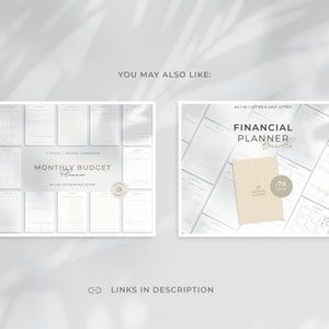 Monthly finance planner BUNDLE