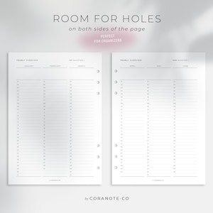 Undated Printable Planner Kit, Undated Agenda Planner Inserts.