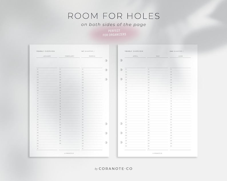 Undated Printable Planner Kit, Undated Agenda Planner Inserts.
