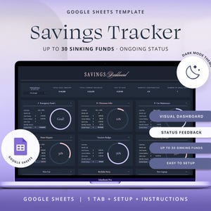 Spreadsheet voor tegoeden, Google Spreadsheets voor besparingentracker, spreadsheet voor spaarplanner, financieel dashboard, planner voor persoonlijke financiën.