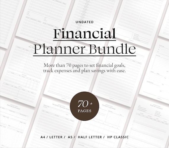 Budget Planner BUNDLE, Printable Personal Finance Binder Financial Monthly Weekly Budget Planner Bill Expense Debt Savings Spending Tracker