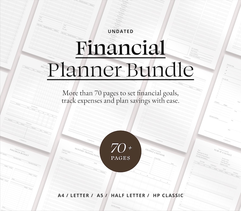 Budget Planner Templates,  Printable Financial Planner Inserts.