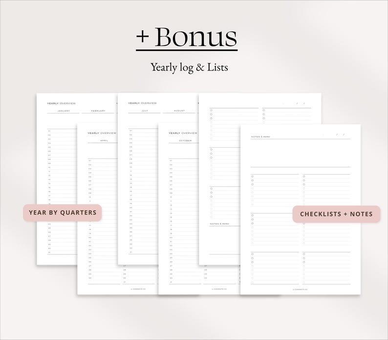 UNDATED Printable Agenda Planner Templates.