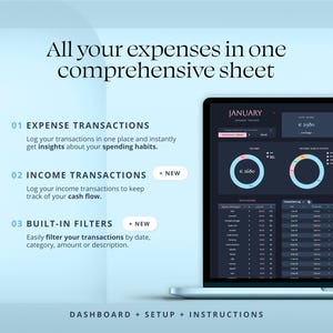 Spending Budget Spreadsheet. Expenses Tracker