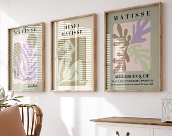 Henri Matisse Gallery Poster Set: Utställningskonsttryck (digital nedladdning)
