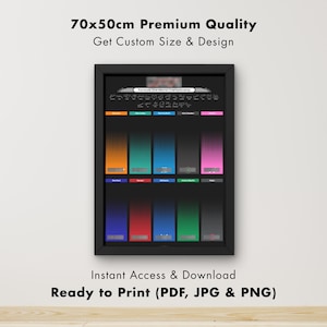 Bakgrund för racerbilsdisplay – F1 Speed Champions 70 x 50 cm PNG, PDF och JPG digital nedladdning