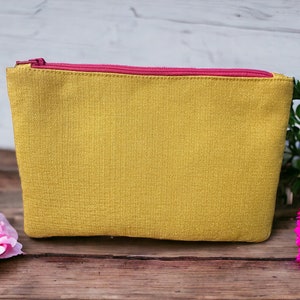 Wax wedding pouch, pink wedding pouch, yellow wedding pouch, evening pouch, wax pouch, wax fabric, wedding guest image 2