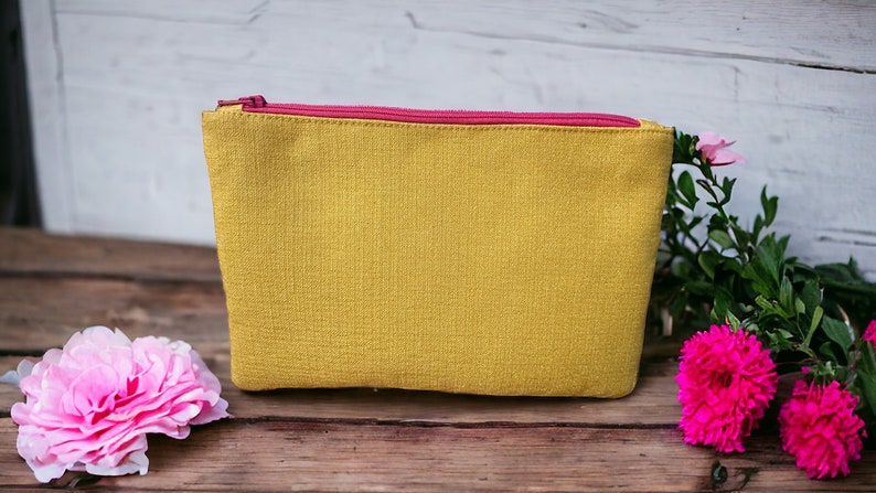 Wax wedding pouch, pink wedding pouch, yellow wedding pouch, evening pouch, wax pouch, wax fabric, wedding guest image 2