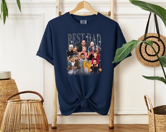 Camiseta personalizada de rap pirata para el mejor papá, regalo del Día del Padre, camiseta para mamá y yo, camiseta personalizada con foto para papá, camiseta divertida para el mejor papá, regalos para nuevos papás