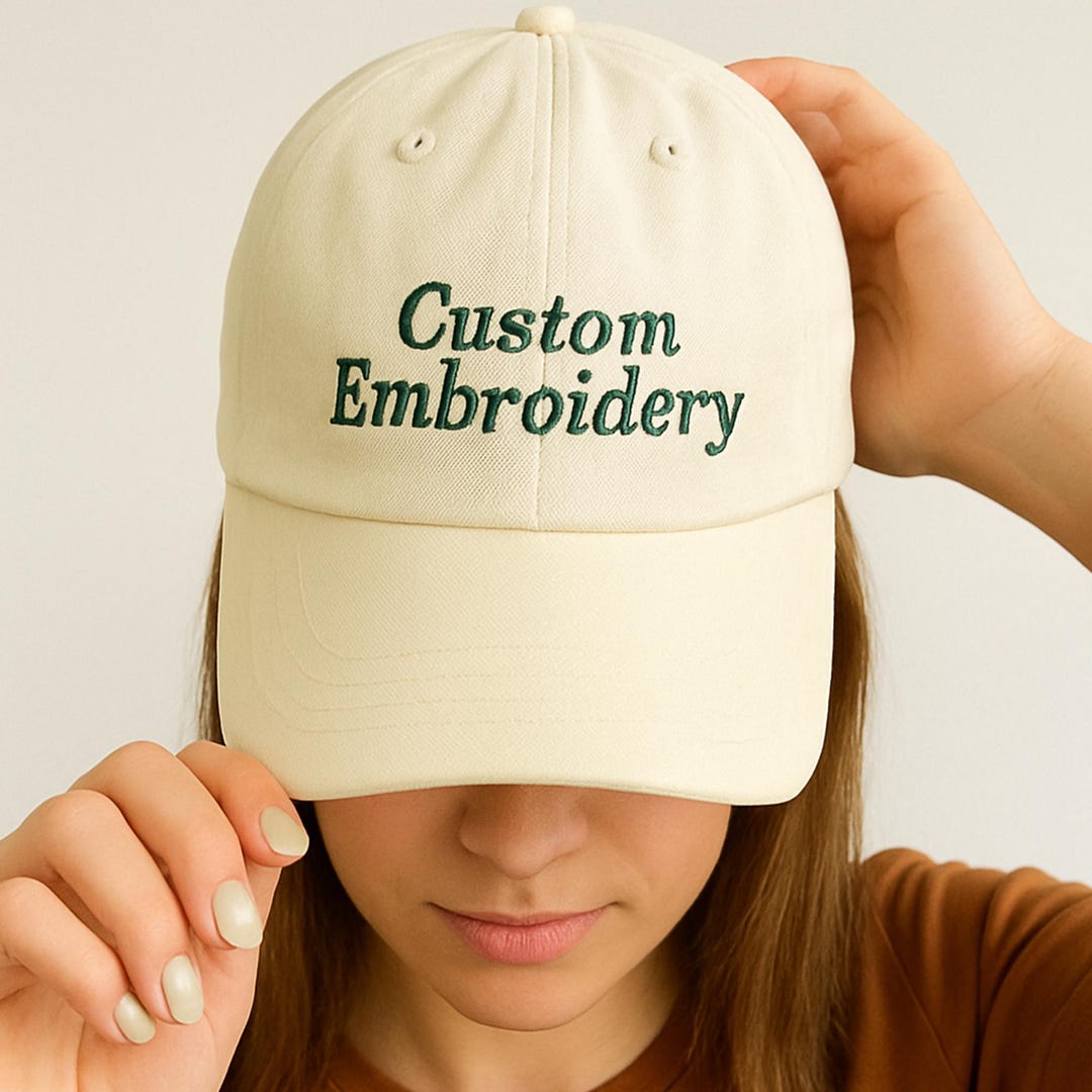 Custom Embroidered Cap, Personalized Logo Baseball Cap, Custom Text ...