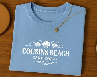 Cousins Beach Comfort Colors Shirt, Summer Beach Trip Shirt, Beach Lovers Gift, East Coast Vacation Tee, Coastal Graphic Shirt, Gift for Her
