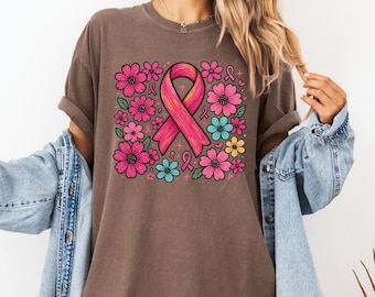 Camiseta de conscientização sobre o câncer de mama, camiseta com laço rosa, camiseta de apoio ao câncer, camiseta "Esta é a minha luta", camiseta sobre o câncer de mama, camiseta com estampa de conscientização