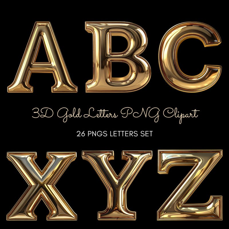 Gold Lettering Transferable Gold Letters - Etsy