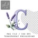 Floral Alphabet Clipart: Purple Watercolor Letters (PNG) - Etsy