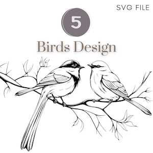 Vögel Linie Kunst, minimalistischen Vogel, handgezeichnete Vektorvögel, Linie Kunstdruck, schwarzweiße Vögel, Dateien für Cricut