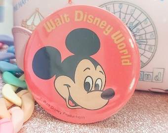 Classic Mickey Red Theme Park Inspired Pinback Buttons | Fairytale Character Pins | 1.25” & 2.8” Sizes | Bag Decor, Collector Pins