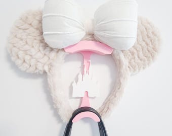 Castle Mouse Ear and Backpack Wall Hook | Loungefly Backpack, Backpack Display, Mouse Headband Display, Disney Ears | Headband/Bag Display
