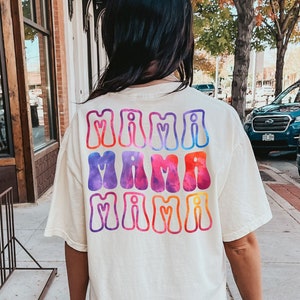 Colorful Mama Shirt Retro Tie Dye Mama Shirt New Mom Gift Mothers Day Gift Varsity Mama Shirt Comfort Colors Shirt Mama Birthday Gift