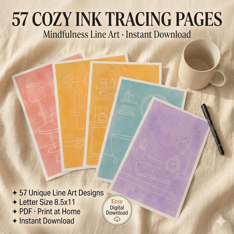 Ink Tracing Printable - Etsy