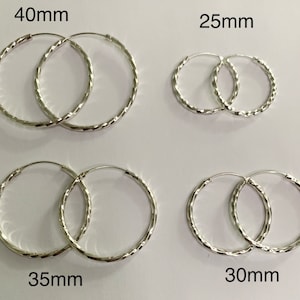 925 sterling silver hoop earrings