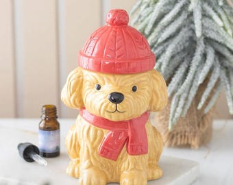Winter Puppy Oil Burner | handmade