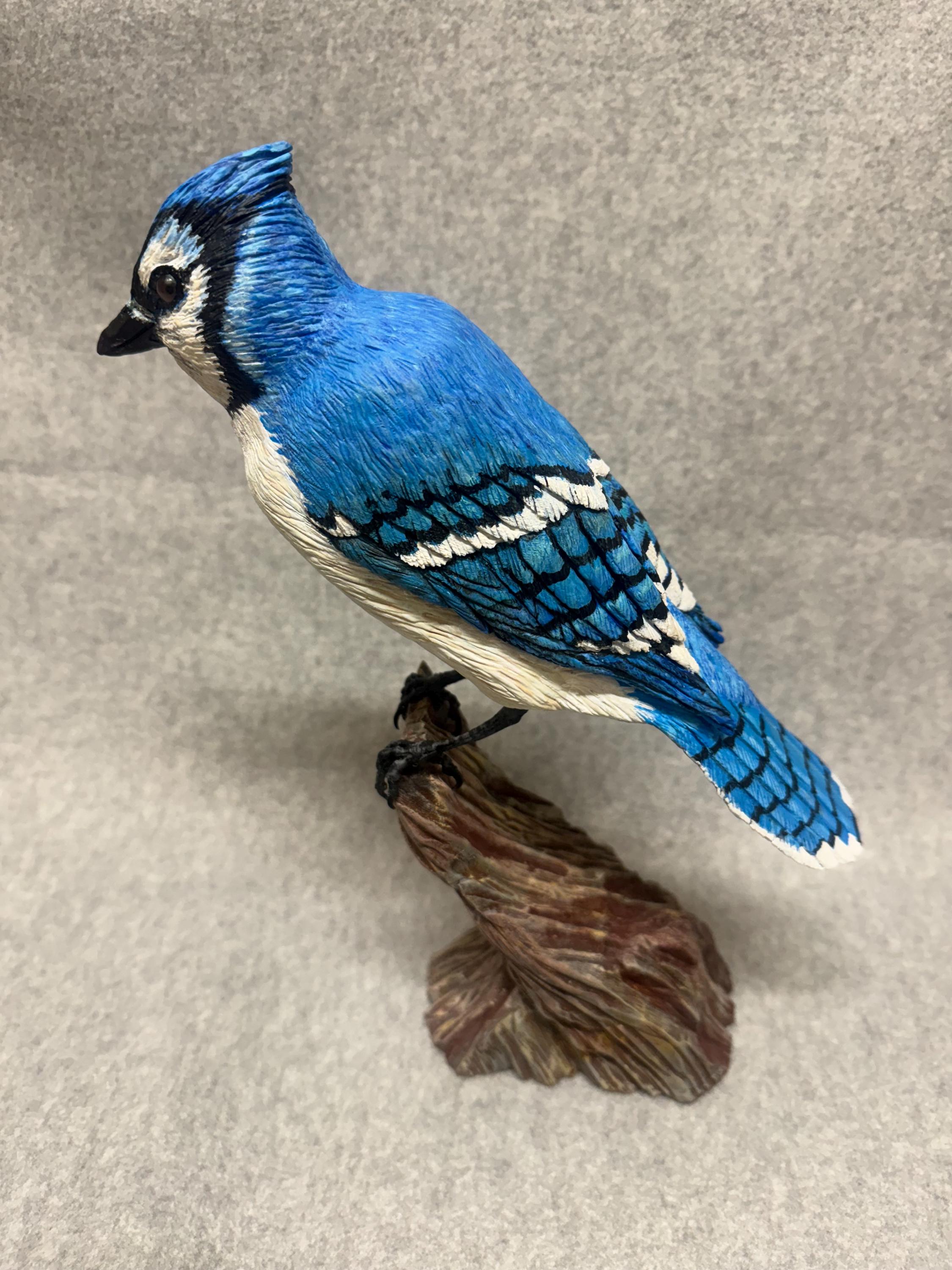thumbnail image 2 of Handmade Bluebird Figurine, Ceramic Bird Realistic Wildlife Decor 2 of 13