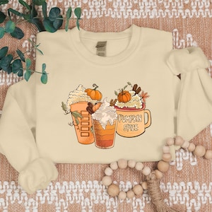 Pumpkin Spice Season Sweatshirt, Fall Coffee Psl Lover Sweatshirt, Cozy Pumpkin Crewneck Sweatshirt, Thanksgiving Autumn Coffee Lover Gift