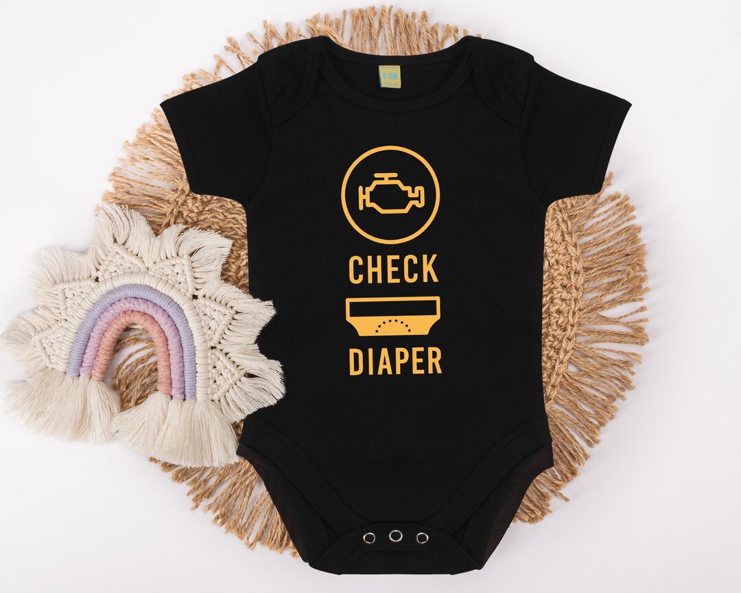 Check Engine Baby Onesie®, Funny Mechanic Baby Bodysuit, Cute Diaper ...