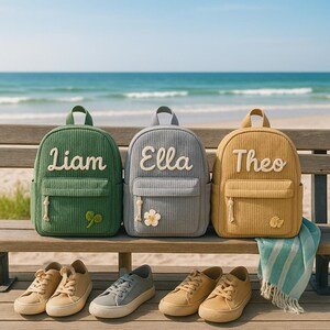 Sac à dos personnalisé pour enfants avec nom, cartable brodé pour tout-petits personnalisé, sac à dos d'école pour enfants, joli cadeau de rentrée pour les enfants