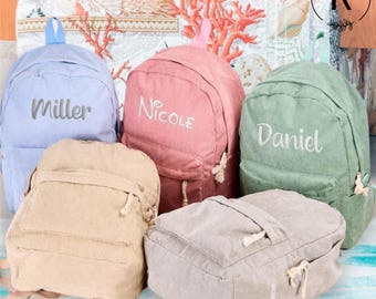 Embroidered Toddler Cute Backpack, Custom Kids Corduroy Backpack, Personalized Name Girls Backpack, A Perfect Gift for Pre School Students