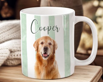 Personalized Pet Portrait Mug, Custom Dog Photo Coffee Cup, Pet Memorial Gift For Dog Lovers, Dog Mom Gift, Custom Dog Mug Present