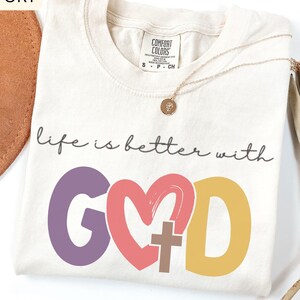 God is good Christian shirt Comfort Colors, Religious T-shirt for women, Inspirational Shirt Christian Shirt Religious Mom Shirt Retro Shirt