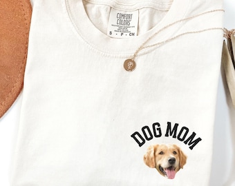 Comfort Colors® Custom Pet Photo Shirt, Dog Mom Gift, Personalized Dog Face Tee, Pet Portrait Shirt, Pet Lover gift,  Christmas gift