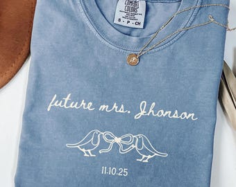 Personalized Future Mrs Shirt, Custom Engagement Shirt, Future Mrs Gift,  Future Wife Shirt, Bride to be Shirt, Engagement Gift, Wifey Shirt
