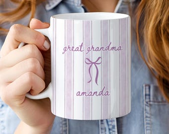 Custom Mama Name Mug, Personalized Mom Mothers day Gift, Personalized Est 2026 Pregnancy Announcement Gift Great Grandparents