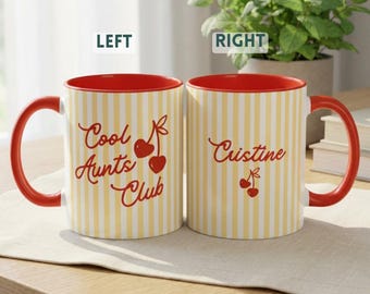 Personalized Auntie Mug, Aunts Club Coffee Cup, Baby Announcement Gift