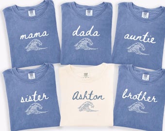 The Big One Surf Birthday Shirt, Boy First Birthday, Birthday Tee Mom Dad, 1st Birthday Family Matching Shirts Beach, Custom Family Tee