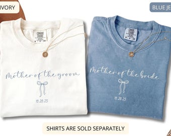 Personalized Mother Of The Bride Shirt, Custom Mother Of The Groom Shirt, Mom Of Bride Shirt, Custom Wedding Date Shirt, Wedding Party Gifts