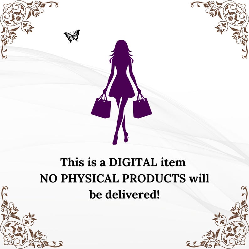 Lady Shop Bundle, Woman Girl Outline Silhouette Clipart, Wedding