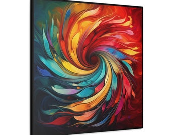 Canvas Gallery Wall Art | Square Colorful Decor | Home & Living Artwork | Rainbow Colored Design | Home Decor | Beautiful Wall Decor |