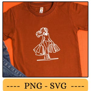 Dame SVG PNG-Datei | Mädchen Umriss Silhouette | Niedliche ClipArt | Beliebte SVG-Datei | Transparenter Hintergrund png | Business-Cut-Datei