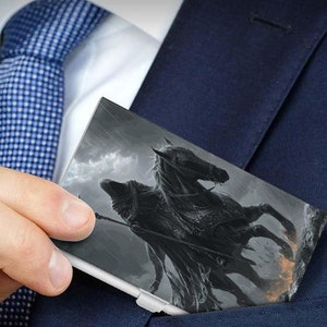 Tarjetero de caballero encapuchado de Elden Ring - Merchandising de jugador, Age of Sigmar, Mordheim, Decoración gótica de Dark Souls, Dragon Age, Night Lord