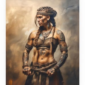 Viking Warrior Poster: Nordic Folklore Wall Art